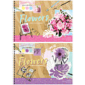 Альбом д/рис А4 40л 100г/м ЦВЕТЫ CRAFT FLOWERS на гребне