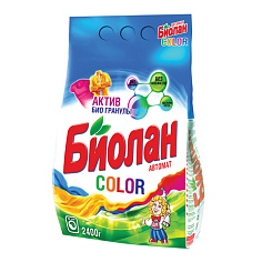 Стиральный порошок 2,4 кг д/цветных тканей автомат БИОЛАН COLOR