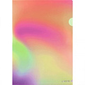 Папка-уголок А4 DeVENTE RAINBOW 180мк салатовая/розовая 3074801
