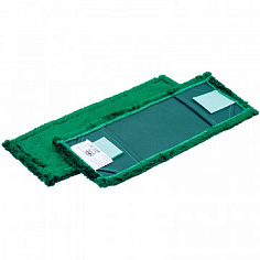Насадка для швабры 40x13см плоская микрофибра зеленая МОП A-VM
