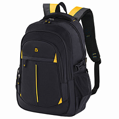 Рюкзак молодежный TINANIUM 45х28х18см 2отд/5карманов черный/желтые вставки