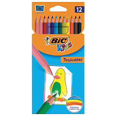 Карандаши 12цв шестигранные заточенные BIC TROPICOLORS-2 832566