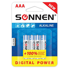 Батарейка AAA LR03 4шт/уп SONNEN DIGITAL POWER СУПЕРАЛКАЛИН 1.5В