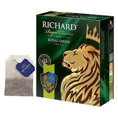 Чай зеленый RICHARD ROYAL GREEN 100 пакетиков
