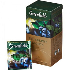 Чай черный GREENFIELD BLUEBERRY NIGHTS черника 25 пакетиков