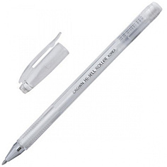 Ручка гелевая белая пастель 0,5мм CROWN HJR-500Р