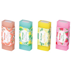 Ластик ПВХ 50х20х11мм BERLINGO FUNLINE FRUITS AND FLOWERS в картонном держателе