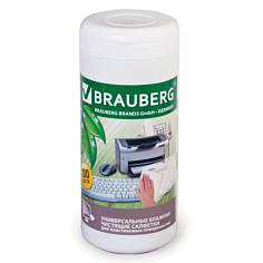 Салфетки для экранов и оптики влажные 100шт/уп BRAUBERG SKREEN CLEAN