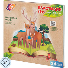 Пластилин 24цв 360гр ZOO Луч 30С 1809-08