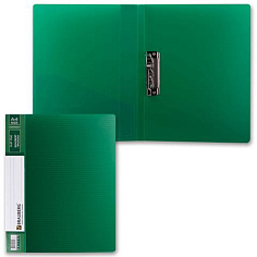 Папка с приж А4 BRAUBERG CONTRACT 0,7мм карман зелен