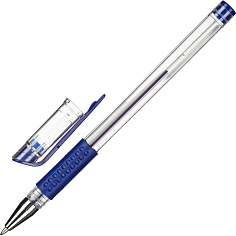 Ручка гелевая синяя рез/грип 0,5мм ATTACHE ECONOMY