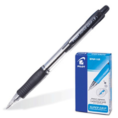 Ручка автом PILOT BPGP-10R (F) 0,7мм/резин упор/черный