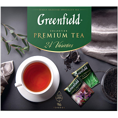 Чай ассорти GREENFIELD PREMIUM TEA COLLECTION 96 пакетиков 24 сорта