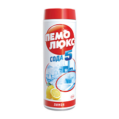 Чистящее средство 480г порошок ПЕМОЛЮКС Сода 5 Лимон