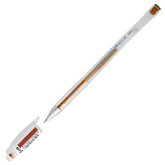 Ручка гелевая оранжевая металлик 0,5мм CROWN HJR-500GSM