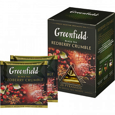 Чай фруктовый GREENFIELD REDBERRY CRUMBLE с добавками 20 пакетиков 1134-08