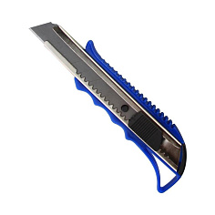 Нож канцелярский 18мм автофиксатор металлич направляющие ассорти