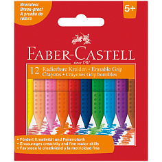 Карандаши восковые 12цв FABER CASTELL GRIP трехгранные