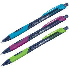 Ручка автом BERLINGO RETELINE 0,7мм синий/грип/корпус ассорти CBm_70070