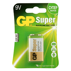 Батарейка 9V MN1604 6LR61 тип КРОНА GP SUPER ALKALINE