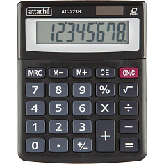 Калькулятор 8 разрядов ATTACHE AC-223B настольный черный