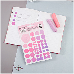 Наклейки бумажные 12х21см BEAUTY PLANNER PINK 47шт