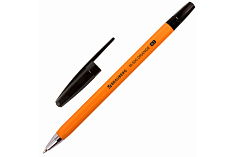 Ручка шарик черная 0,35мм BRAUBERG M-500 ORANGE оранжевый корпус