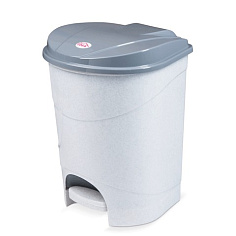 Ведро-контейнер для мусора 19л с педалью IDEA пластик серое