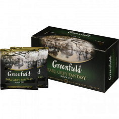 Чай черный GREENFIELD EARL GREY FANTASY бергамот 25 пакетиков