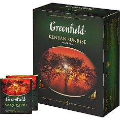Чай черный GREENFIELD KENYAN SUNRISE 100 пакетиков