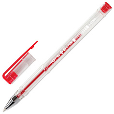 Ручка гелевая красная 0,35мм STAFF BASIC