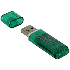 Флеш-память 16Гб USB 2.0 SMART BUY GIOSSY зеленый