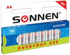 Батарейка AA LR06 10шт/уп SONNEN EVERYDAY USE АЛКАЛИН 1.5В