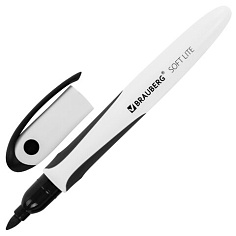 Маркер для доски BRAUBERG SOFT LITE круглый черный 3мм