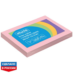 Стикер 51х76мм 100л/уп ATTACHE BRIGHT COLOURS розовый