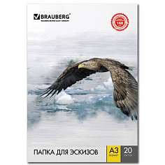 Папка для рисования А3 20л BRAUBERG 160г/м2