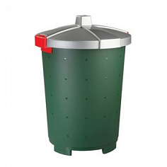 Бак для отходов 45л с крышкой зеленый пластик