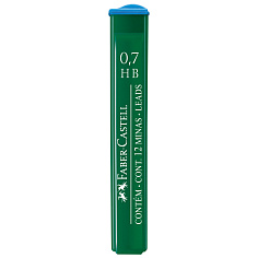Грифель д/мех карандаш 0,7мм HВ 12шт/уп FABER-CASTELL Polymer