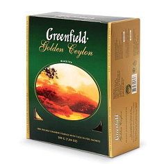 Чай черный GREENFIELD GOLDEN CEYLON 100 пакетиков