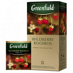 Чай фруктовый GREENFIELD WILDBERRY ROOIBOS 25 пакетиков