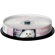 Диск DVD-RW SMART TRACK 4х 4,7GB 10шт Cake Box