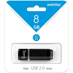 Флеш-память 8Гб USB 2.0 SMART BUY QUARTZ черный