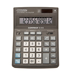 Калькулятор 12 разрядов CITIZEN CORRECT CDB-1201BK настольный
