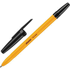 Ручка шарик черная 0,5мм ATTACHE ECONOMY оранжевый корпус