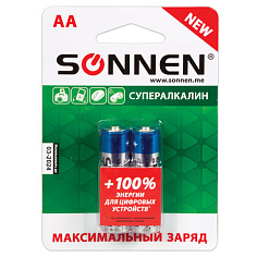 Батарейка AA LR06 2шт/уп SONNEN DIGITAL POWER СУПЕРАЛКАЛИН 1.5В