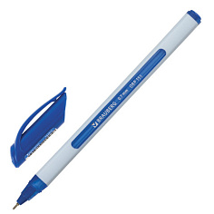 Ручка шарик синяя масляная рез/грип игол/након 0,35мм BRAUBERG EXTRA SOFT WHITE