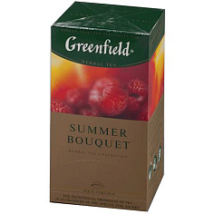 Чай фруктовый GREENFIELD SUMMER BOUGUET 25 пакетиков малина-гибискус-шиповник